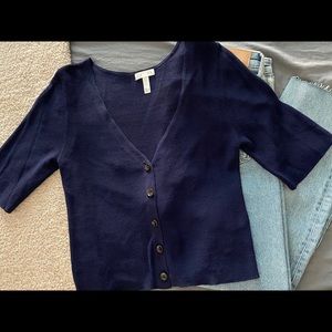 Leith cropped short-sleeve cardigan